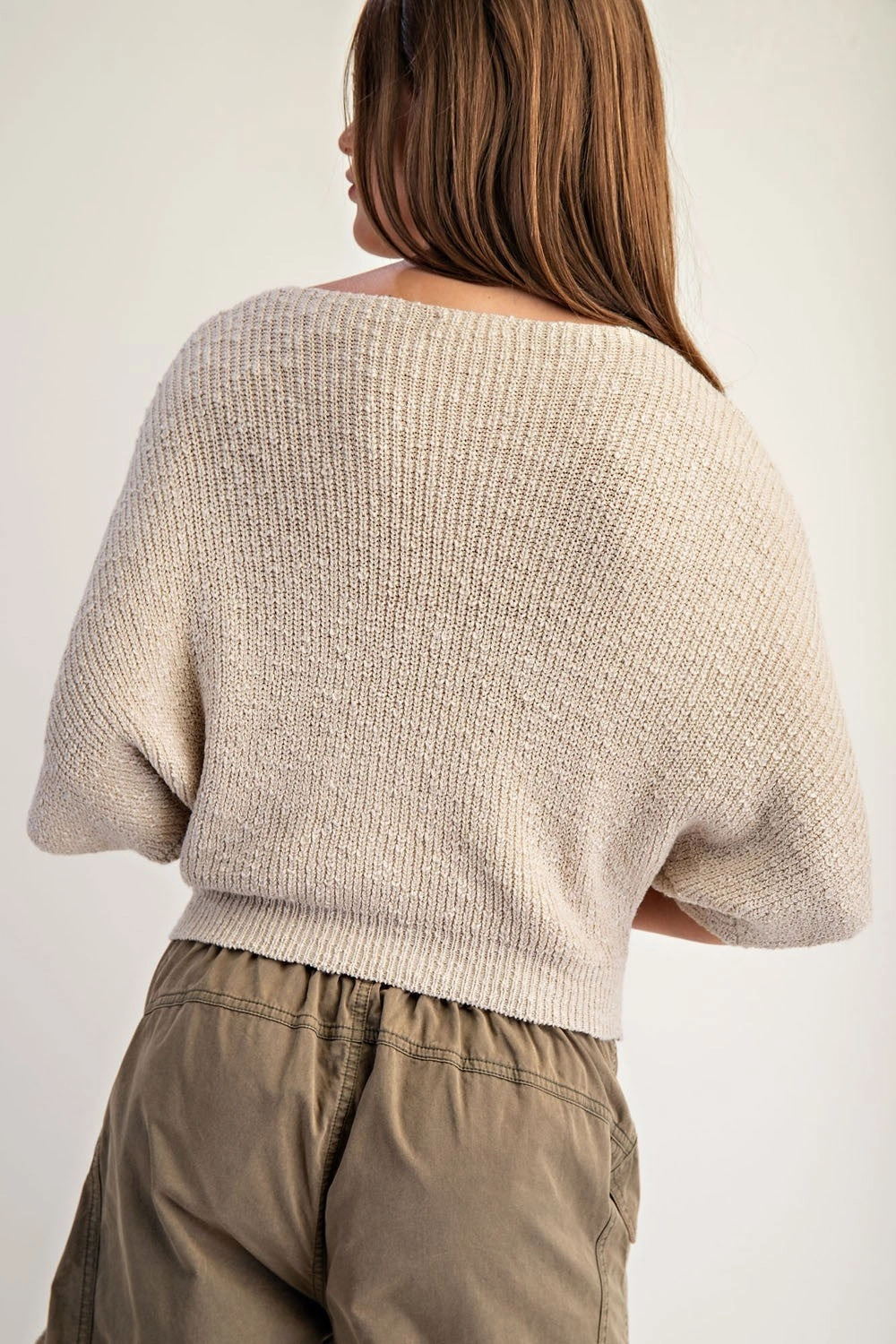 New Beginnings Oatmeal Sweater Fun Design Sustainable Material Blend