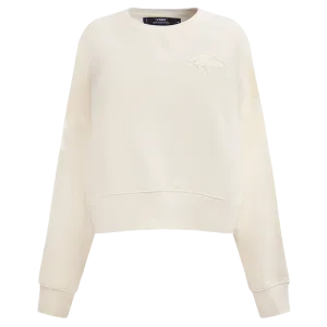 NFL BALTIMORE RAVENS NEUTRAL WOMEN'S CREWNECK (EGGSHELL)