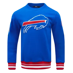 NFL BUFFALO BILLS MASHUP MEN'S RIB CREWNECK (ROYAL BLUE/RED)