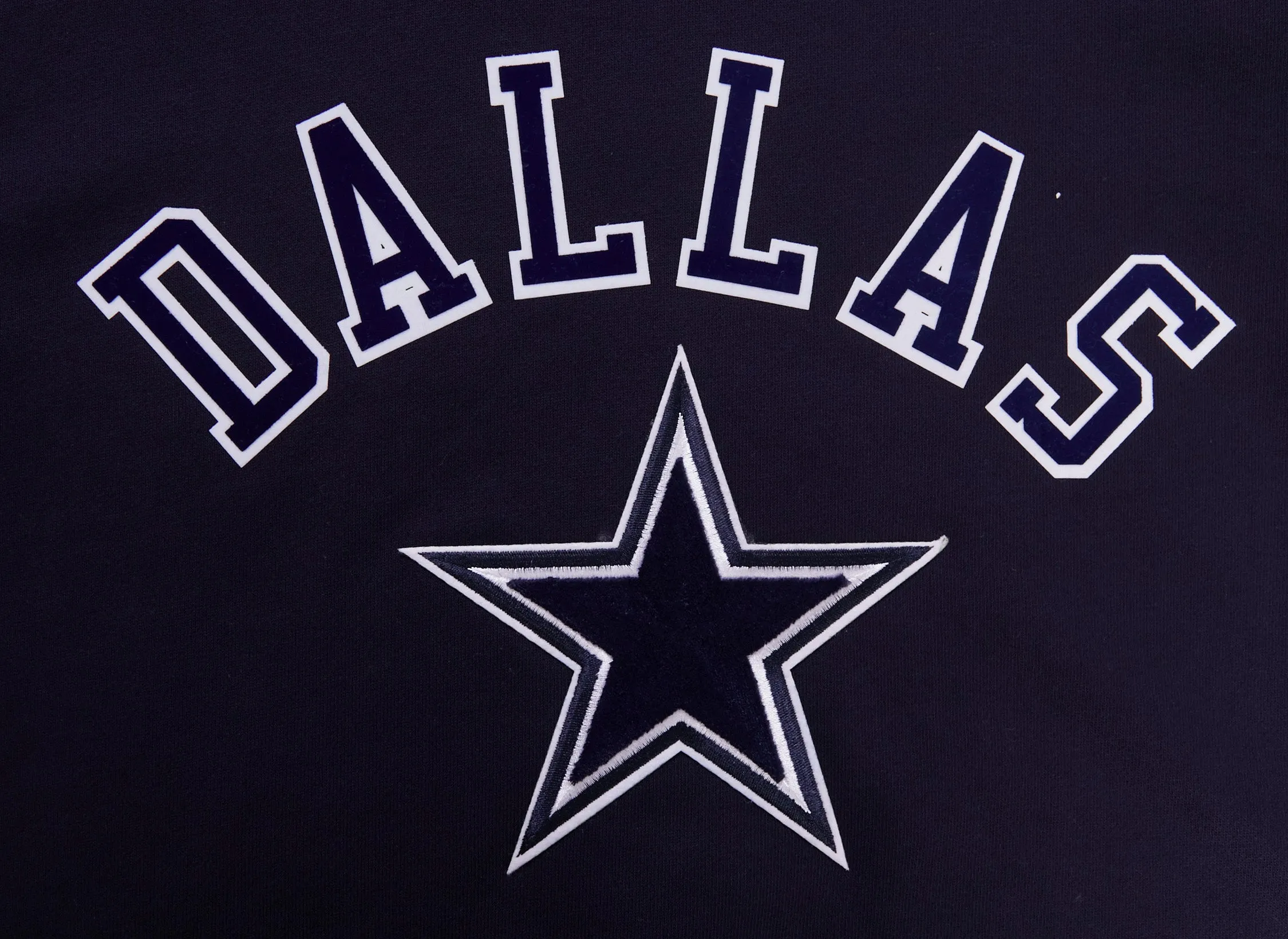 NFL DALLAS COWBOYS CLASSIC BRISTLE FLC CREWNECK (MIDNIGHT NAVY)