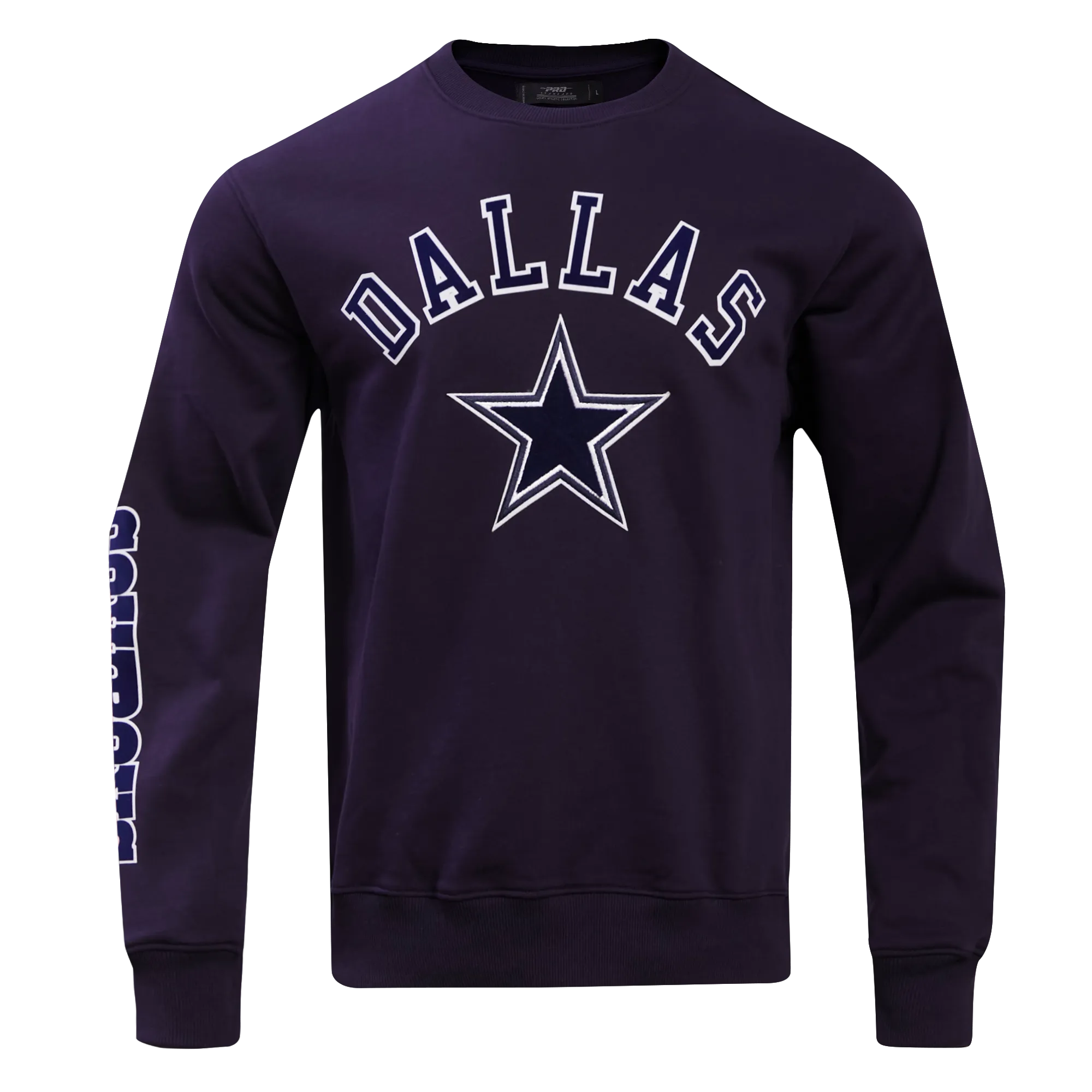 NFL DALLAS COWBOYS CLASSIC BRISTLE FLC CREWNECK (MIDNIGHT NAVY)