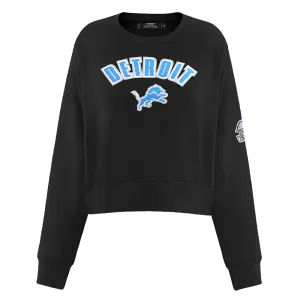 NFL DETROIT LIONS CLASSIC WOMEN'S CREWNECK (BLACK)