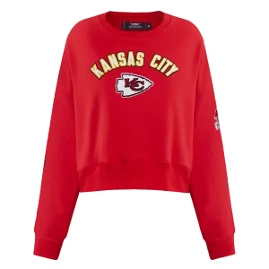 NFL KANSAS CITY CHIEFS CLASSIC WOMEN'S FLC CREWNECK (RED)
