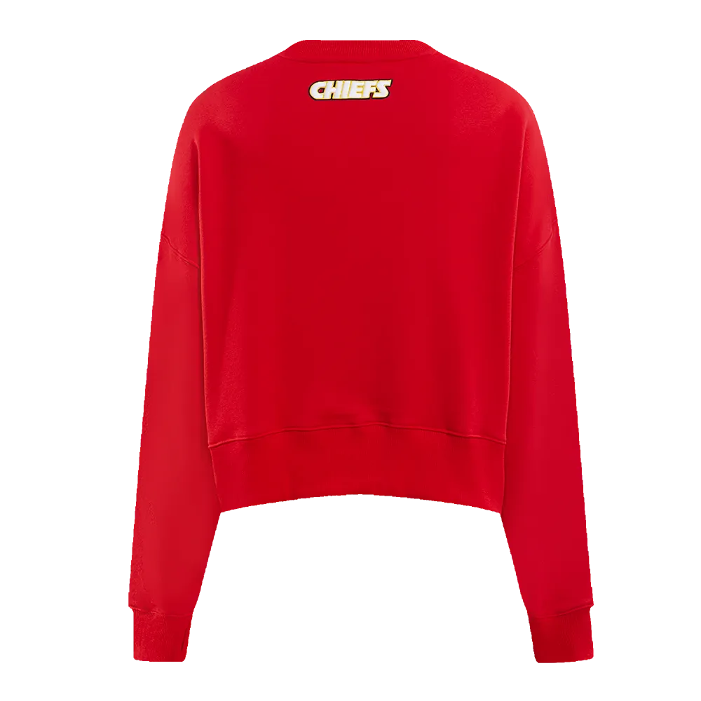 NFL KANSAS CITY CHIEFS CLASSIC WOMEN'S FLC CREWNECK (RED)