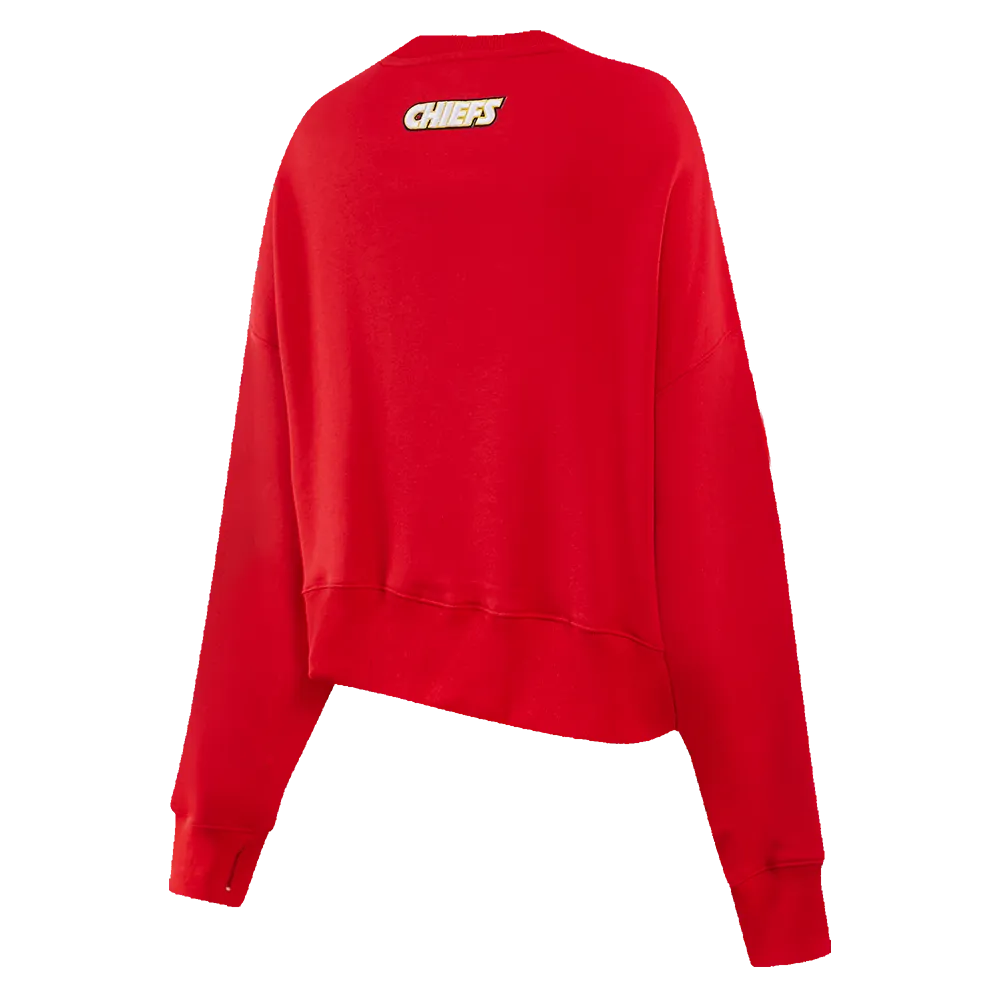 NFL KANSAS CITY CHIEFS CLASSIC WOMEN'S FLC CREWNECK (RED)