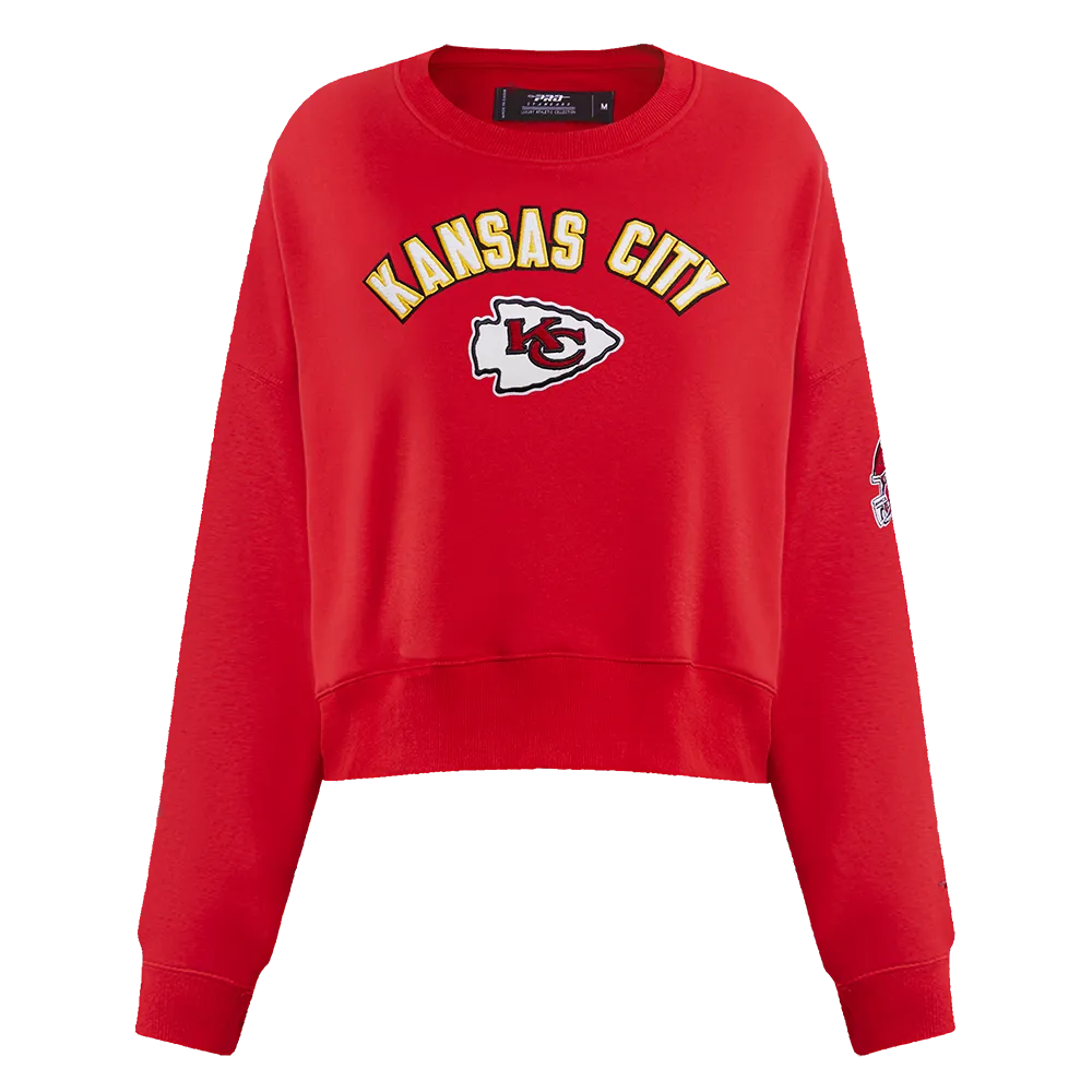 NFL KANSAS CITY CHIEFS CLASSIC WOMEN'S FLC CREWNECK (RED)