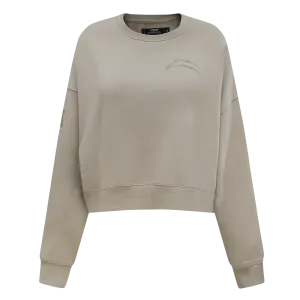 NFL LOS ANGELES CHARGERS NEUTRAL WOMEN'S FLC CREWNECK (TAUPE)