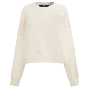 NFL NEW YORK GIANTS NEUTRAL WOMEN'S CREWNECK (EGGSHELL)