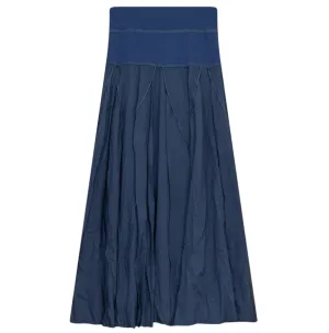 Low Rise Unique Feature Red Myth Denim Gauze Godet Maxi SB2CM7751SL