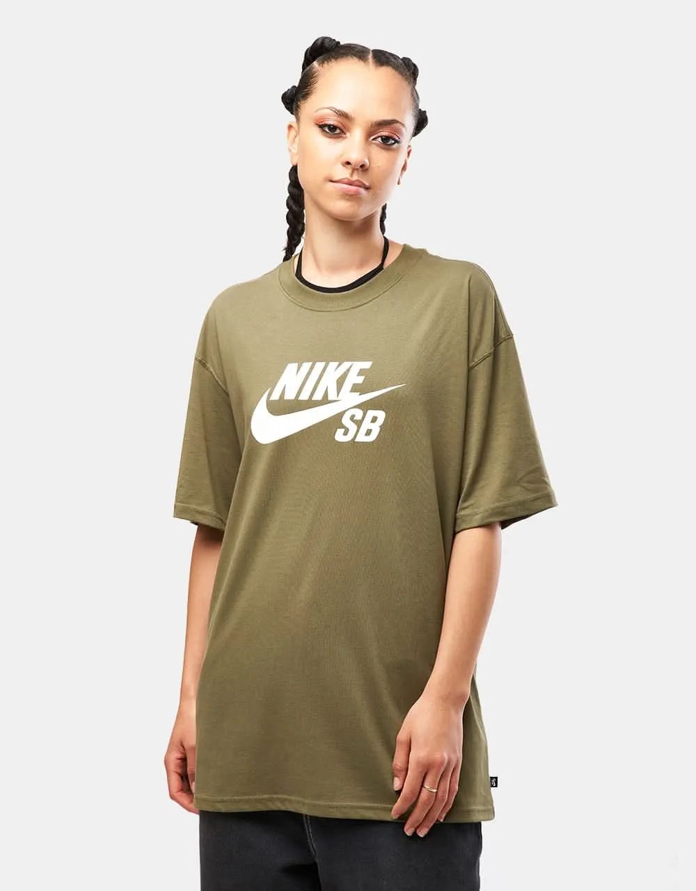 Nike SB Central Logo T-Shirt - Medium Olive