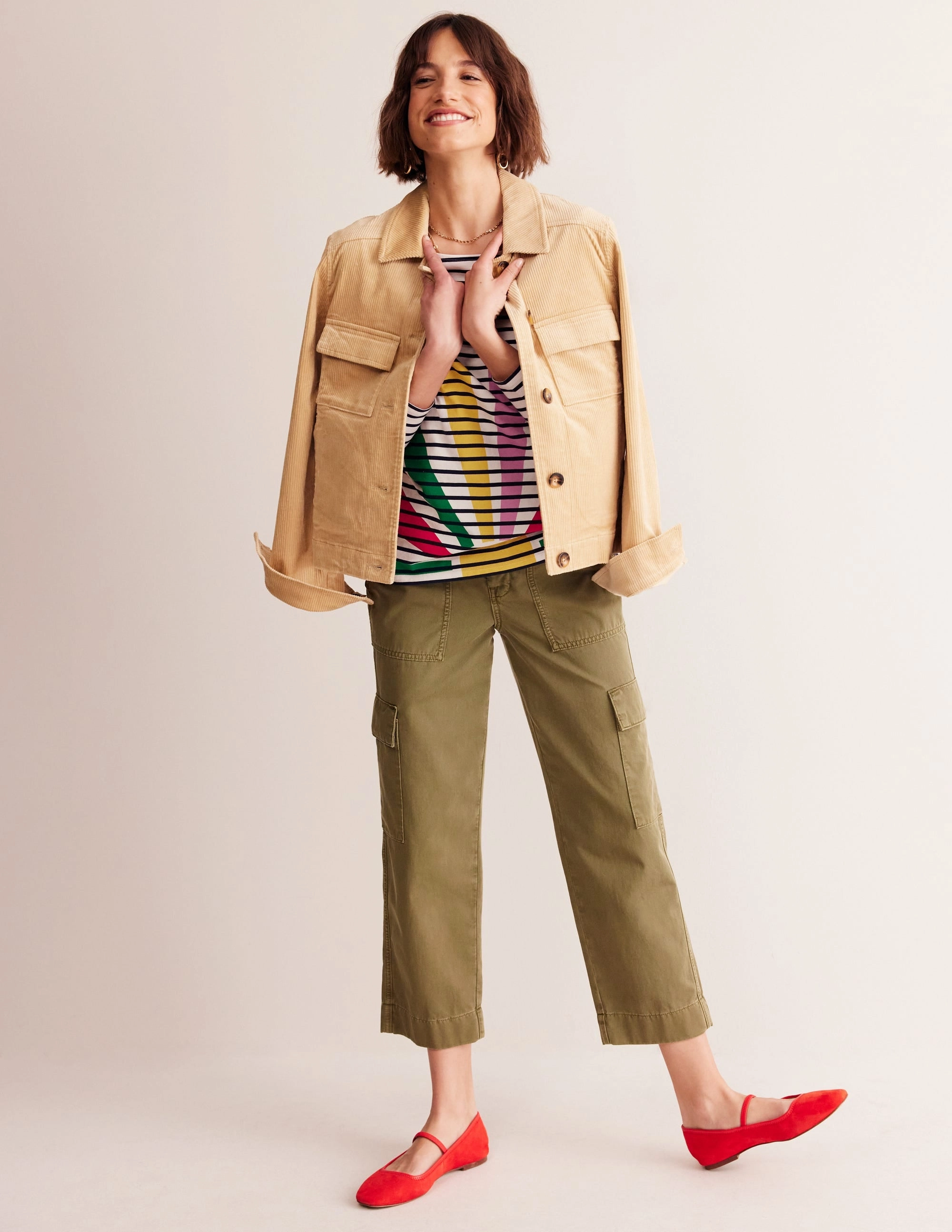 Bonded Seam Technique Ella Long Sleeve Breton-Multi, Sunshine Pop