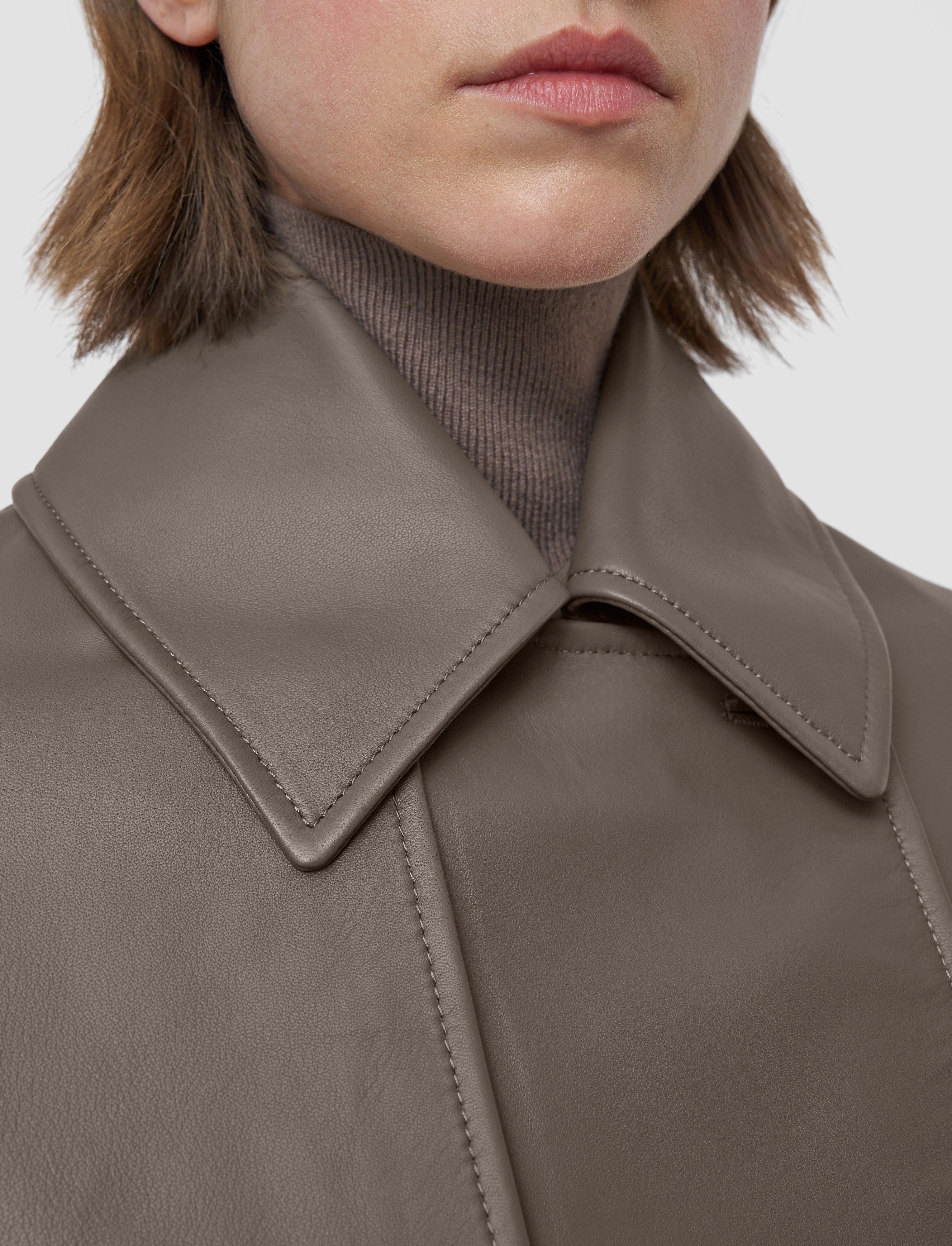 Recycled Polyester Conditioner Blaise Nappa Leather Jacket