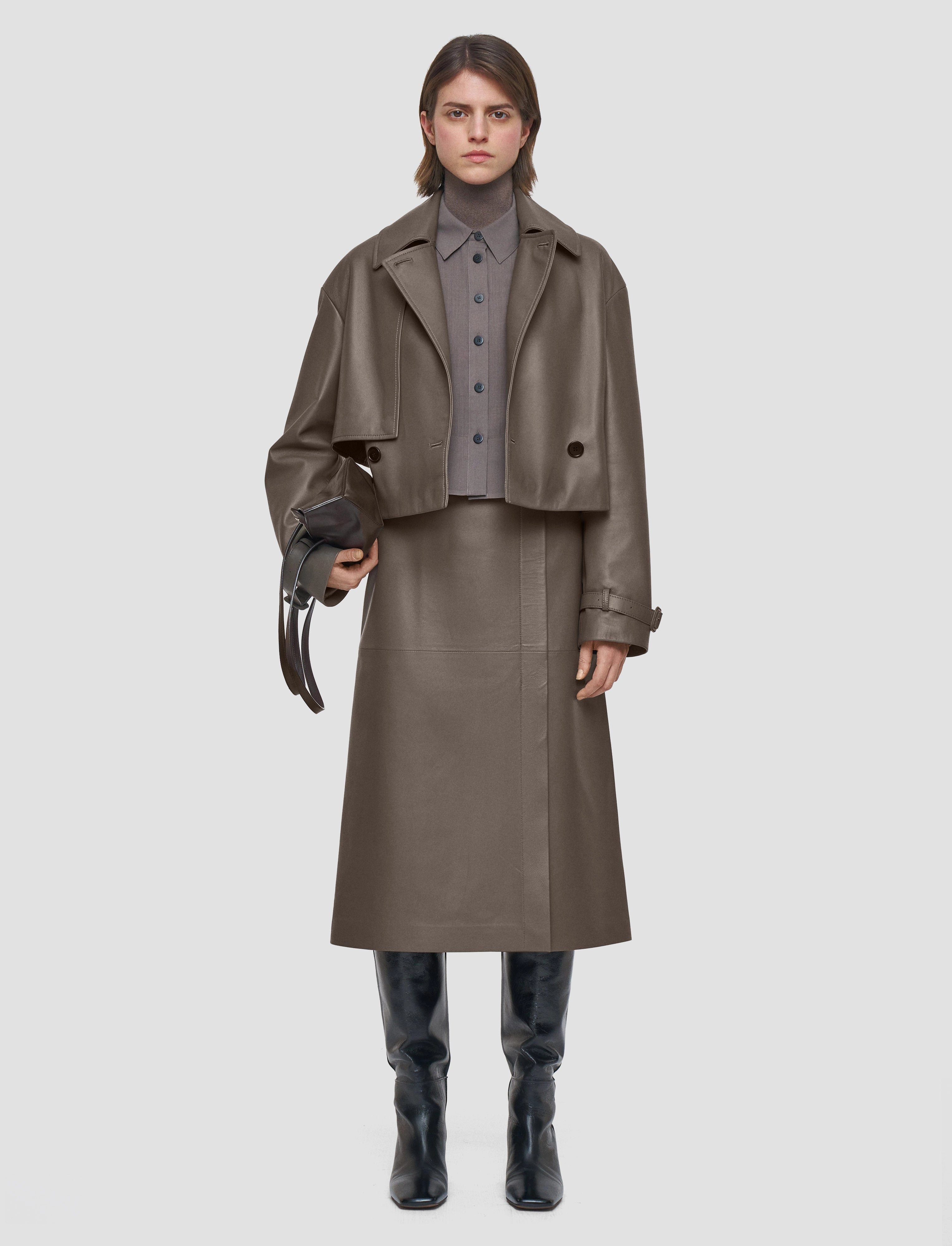 Blaise Nappa Leather Jacket popular in America ski holiday
