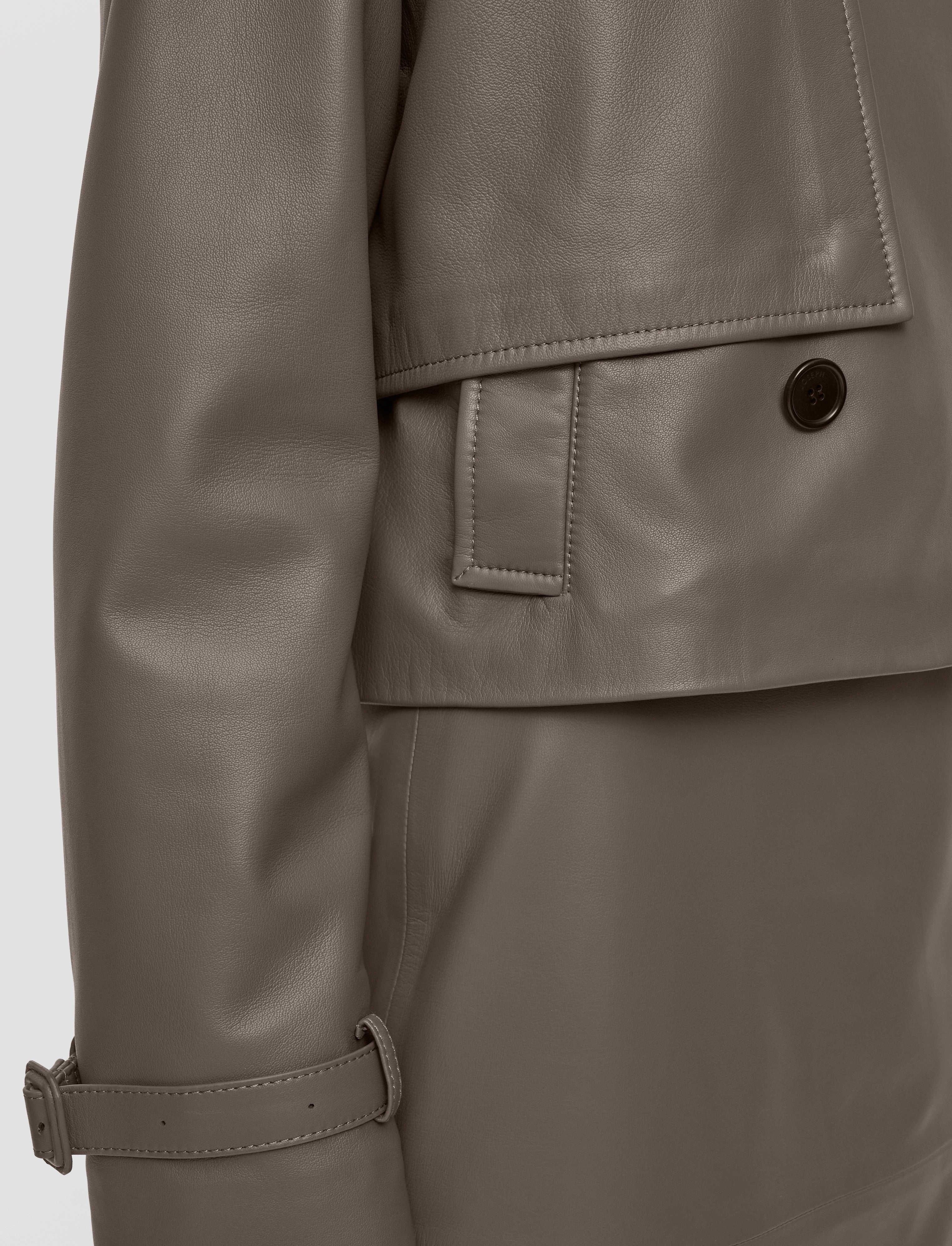 Blaise Nappa Leather Jacket Suede Breathable fabric