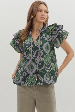 Quick Dry Performance Go For It Top in Green
