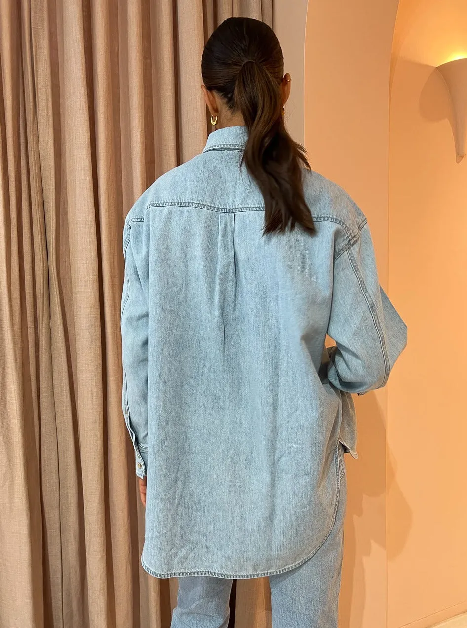 Nobody Tessa Denim Shirt in Cooler Blue
