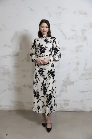 Noir Fleur Maxi Tiered Skirt Quick Look