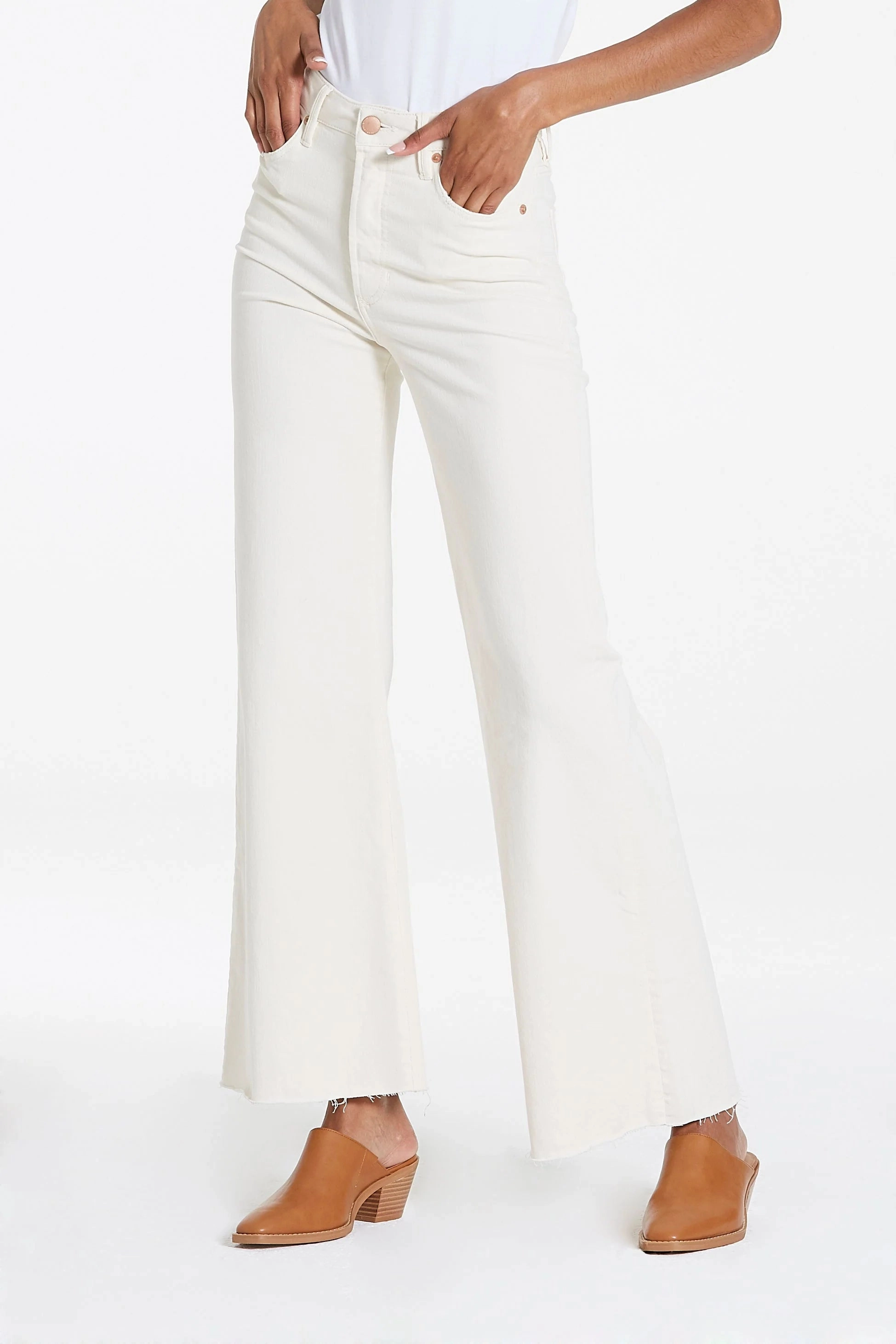 Dear John Fiona Wide Leg Jean in Wheat MultiPanel Design
