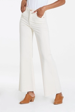 NonIrritatingTags Denim Shirt Dear John Fiona Wide Leg Jean in Wheat
