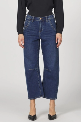 Dear John Lasso High Rise Clean Hem Denim Jean in Denali NonRestrictive