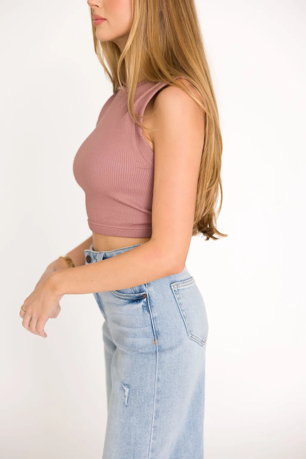 Reinforced Elbow Patches Ready to Move Top in Dusty Lilac