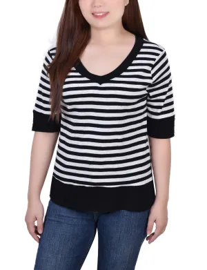 Elbow Sleeve Top Comfy Fit
