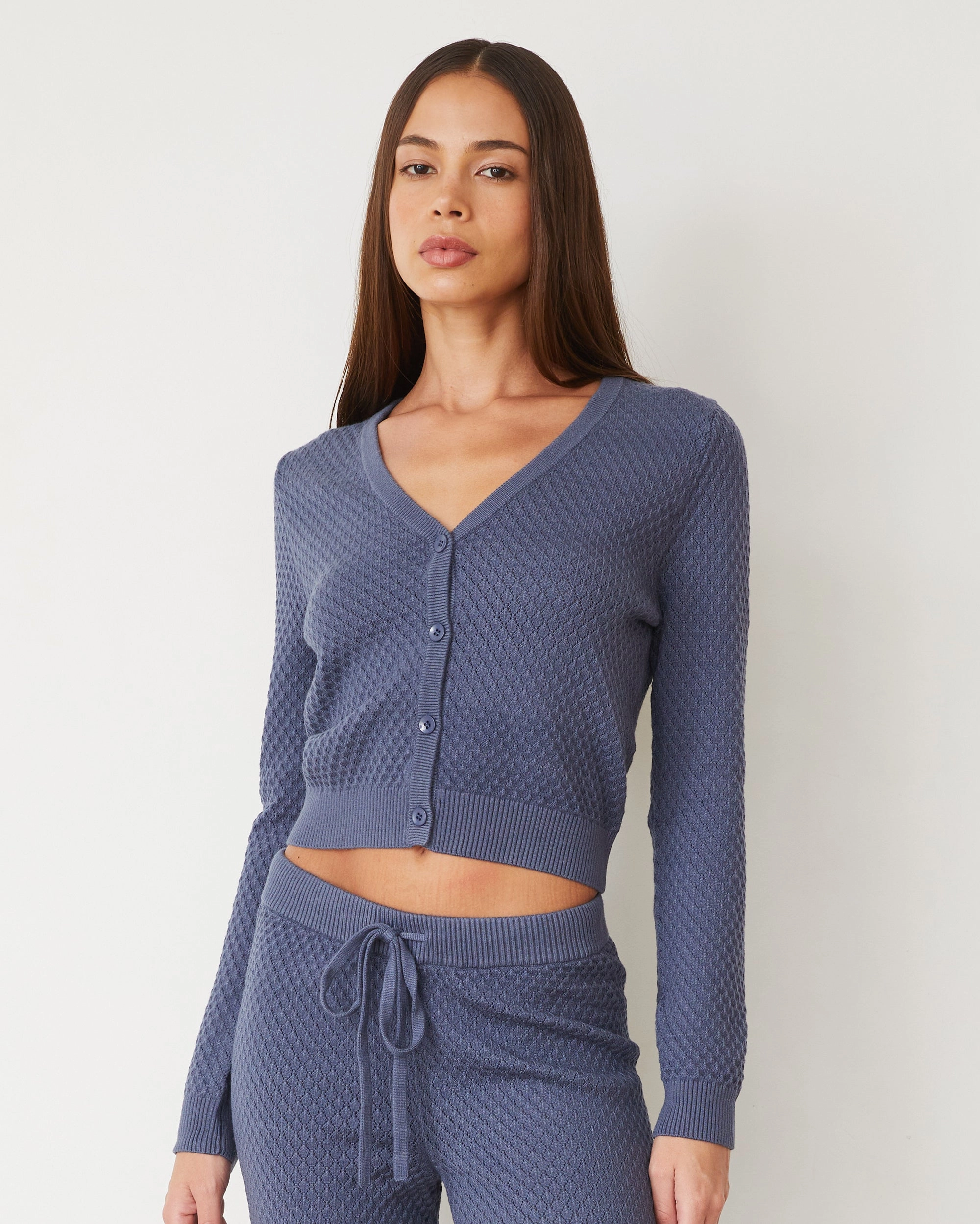 Softknit French Waffle Cardigan All Day Comfort