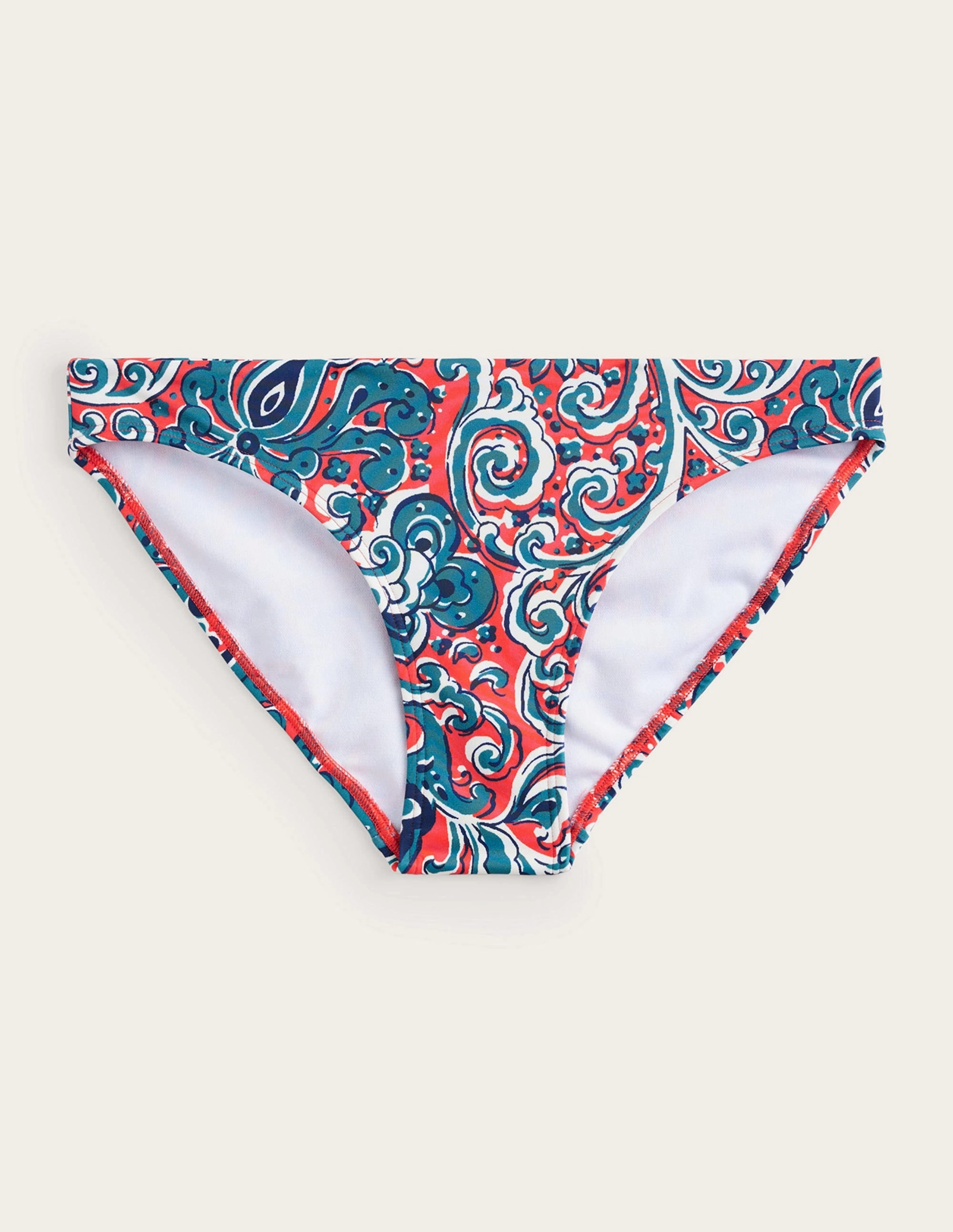 Supportive structure Classic Bikini Bottoms-Dahlia Red, Botanic Terrace