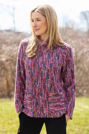Habitat Mosaic Knit Pink Pullover Sweater Everyday Fashion Fitted Tank