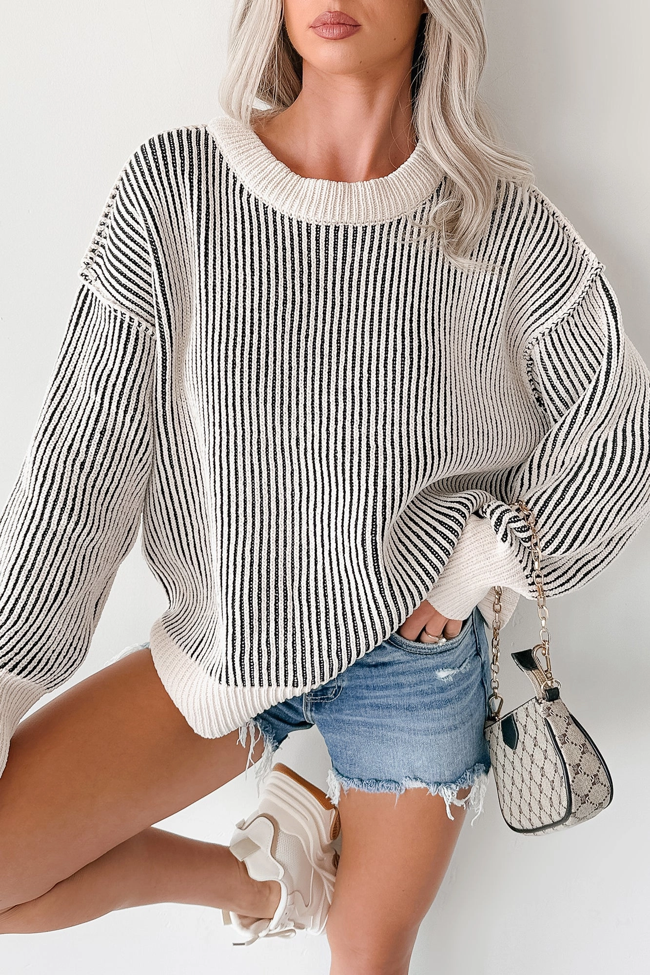 Snug Haven Two Tone Zenana Sweater (Black) Easy to Wear ThermalInsulation