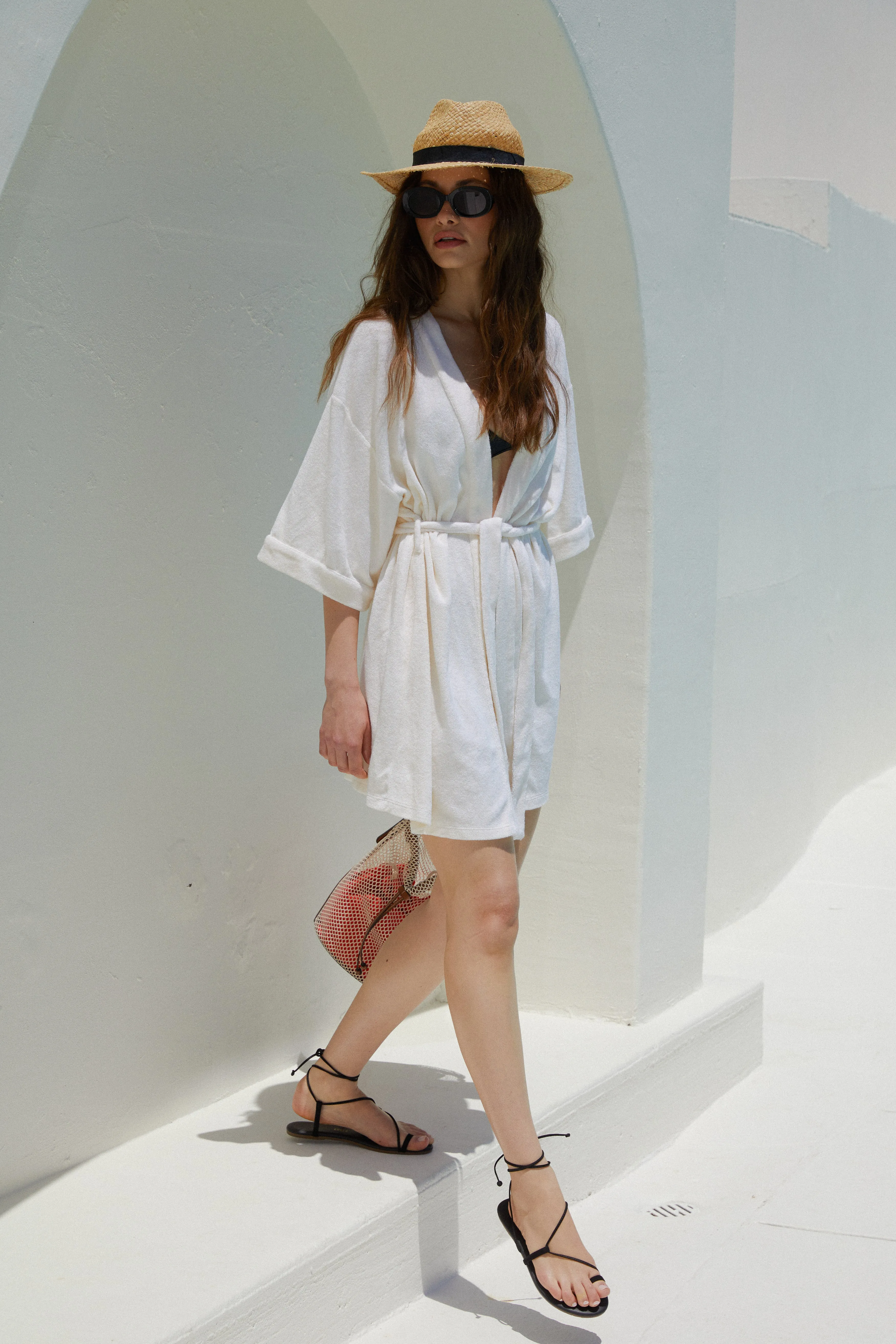 FourWayStretch Terry Cloth Bath Robe