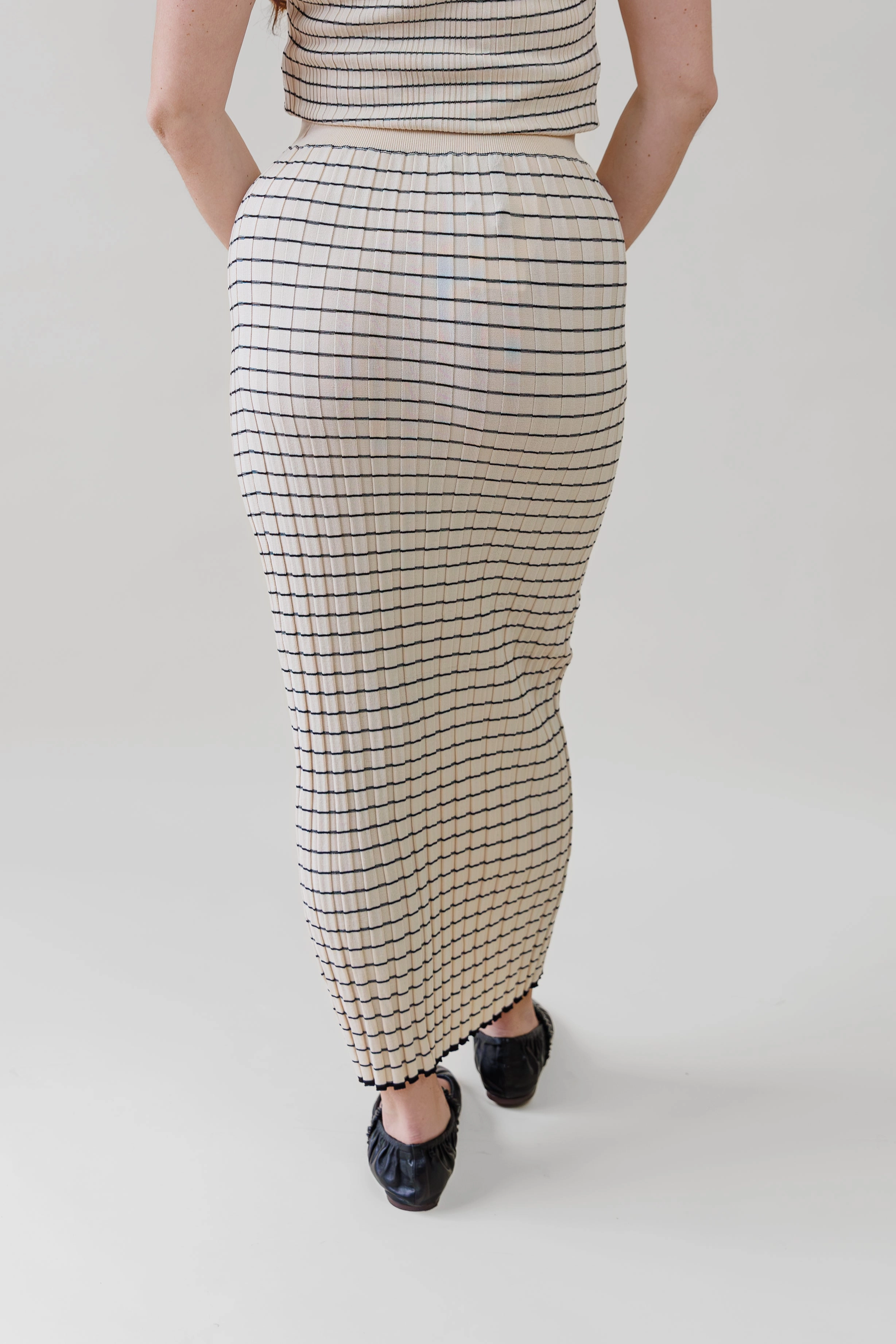 Soft Touch Material No Ride NOVA STRIPED SKIRT