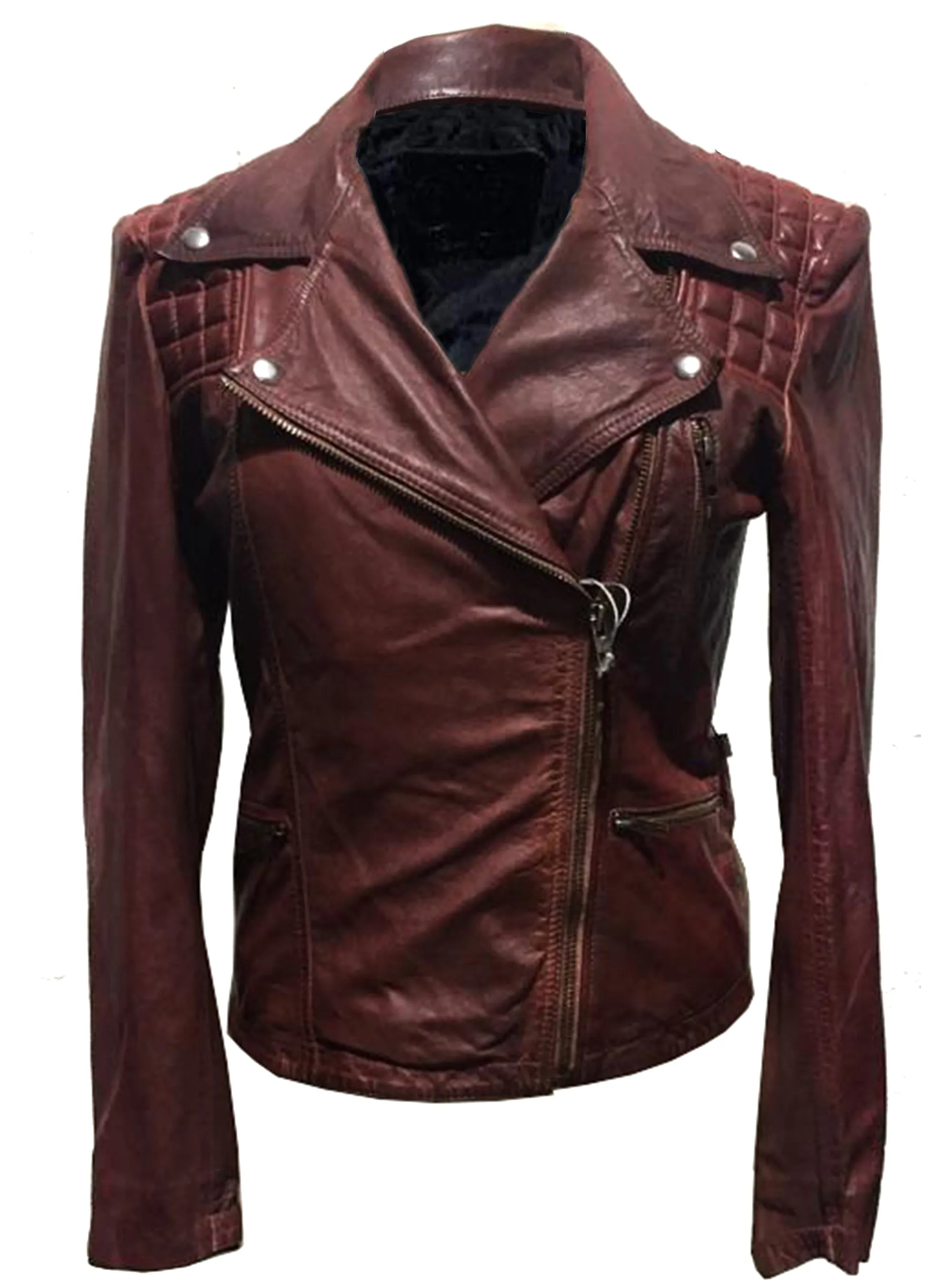 NYC Leather Woman Moto Jacket