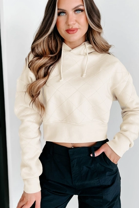 HeatPressedLogos FlexibleRibbedTrims Kyla Quilted Hoodie (Cream)