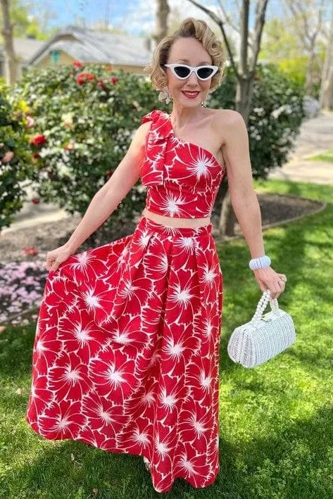 Anova Skirt-Scarlet Bloom Casual Edge