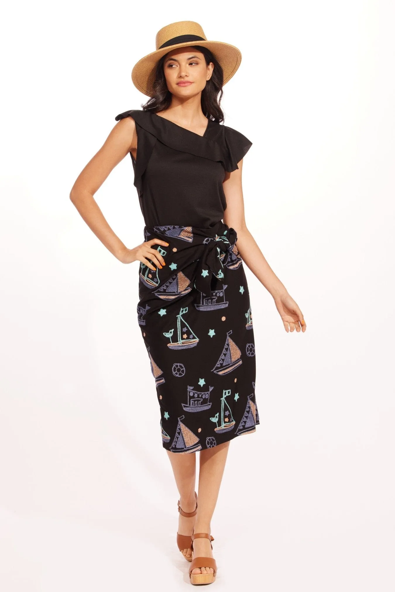 Saratoga Skirt- Ahoy Foldable Packability Day Ready