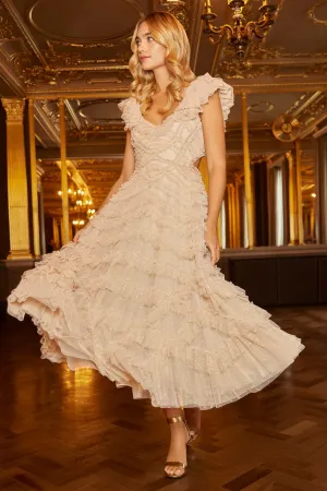 Lola Backless Ballerina Dress Pop Texture