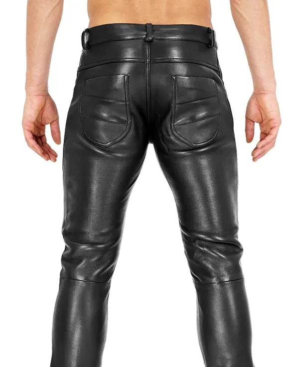 Original Cowhide Thick Leather Men's Pant