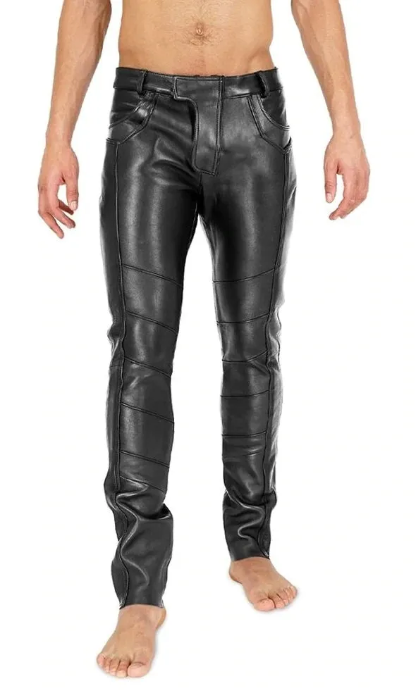 Original Cowhide Thick Leather Men's Pant