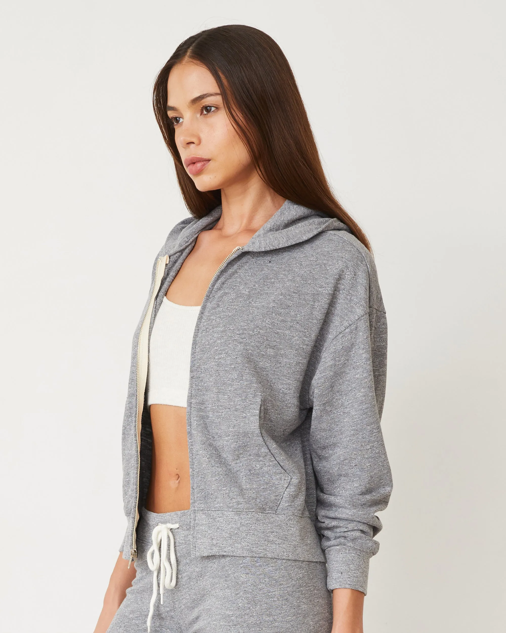 Original Fleece Zip Up Hoody Cool Drape Easy Comfort