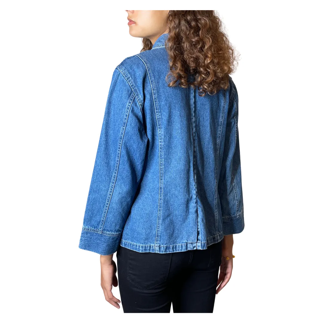 Original Vintage 1990's Blue Denim Jacket UK 8 - 10
