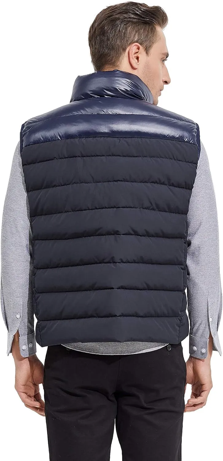 Orolay Men's Ultra Lightweight Down Vests Quilted Packable Winter Vest with Stand Collar