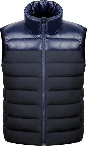 Orolay Men's Ultra Lightweight Down Vests Quilted Packable Winter Vest with Stand Collar