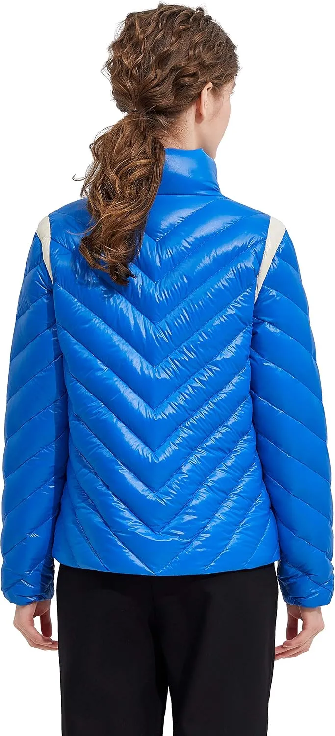 Orolay Women's Lightweight Down Coat Reversible Down Jacket with Hood