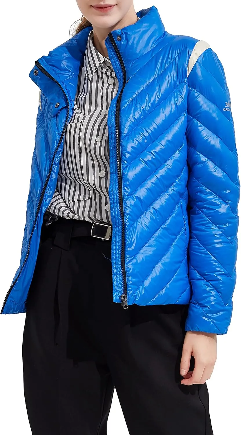 Orolay Women's Lightweight Down Coat Reversible Down Jacket with Hood