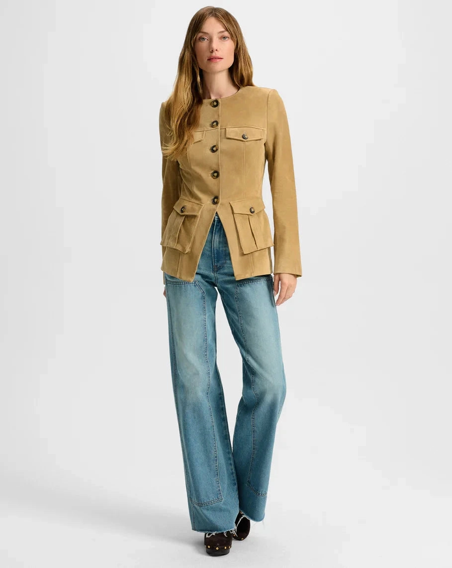 Orrin Suede Jacket Desert Khaki Warm