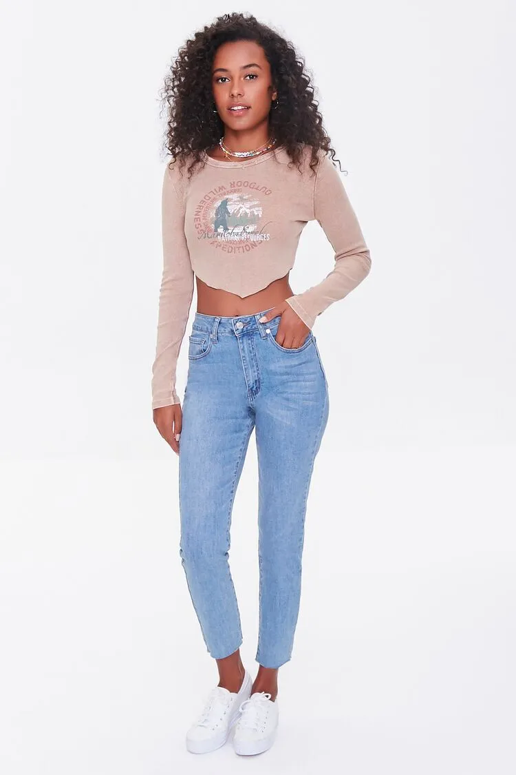 Outdoor Wilderness Graphic Crop Top