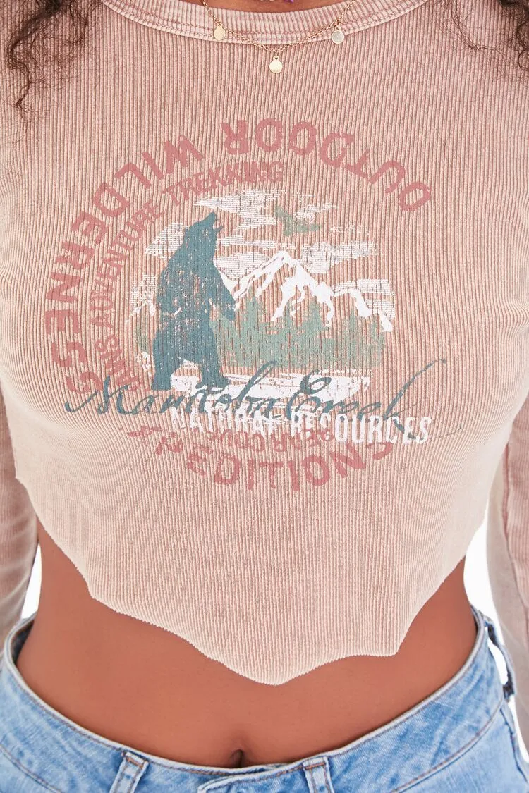 Outdoor Wilderness Graphic Crop Top