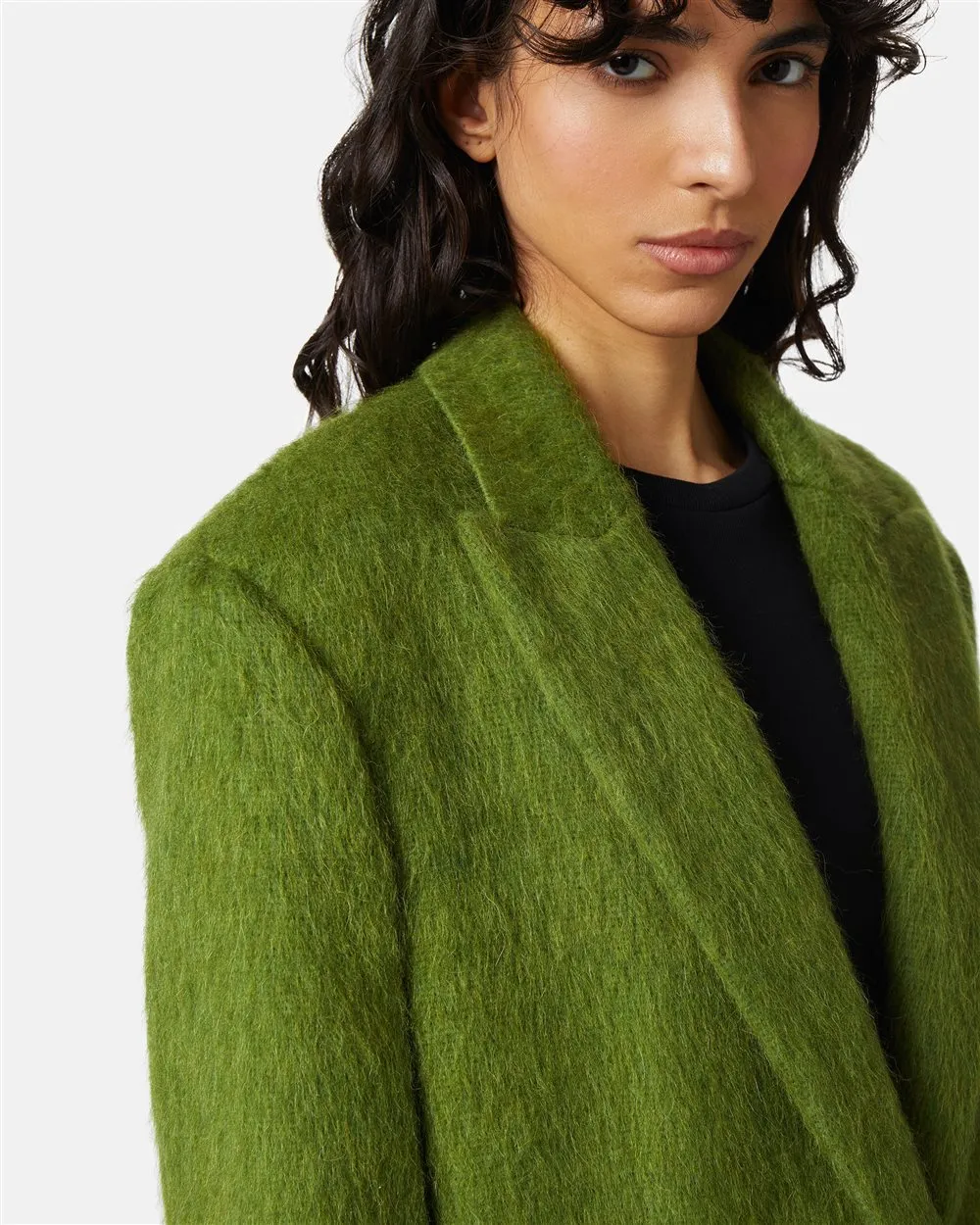 Over-fit single-breasted jacket