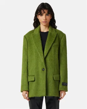 Over-fit single-breasted jacket